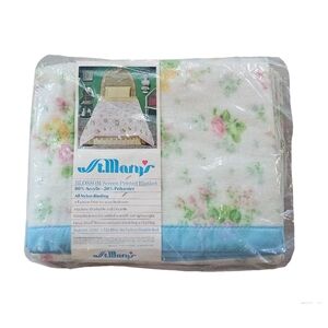 Vintage St. Mary's Blossom Screen Print Blanket New In Package